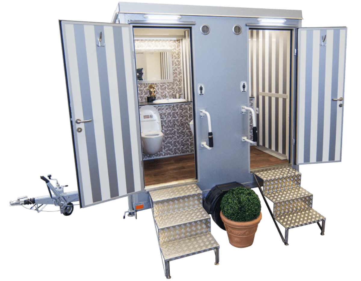 luxury class toilet trailer silver