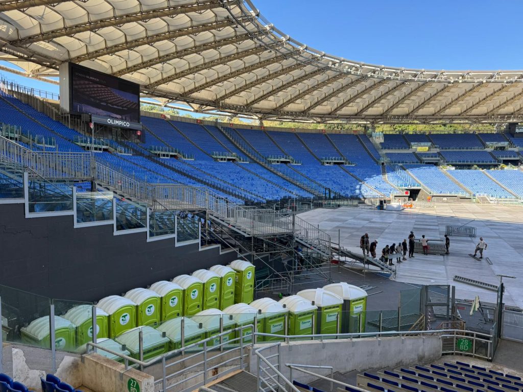 area servizi dello stadio olimpico a roma curata da tailorsan bagni mobili