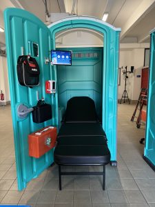 Stazione Mobile di Primo Soccorso K6 con lettino e dotazioni di emergenza